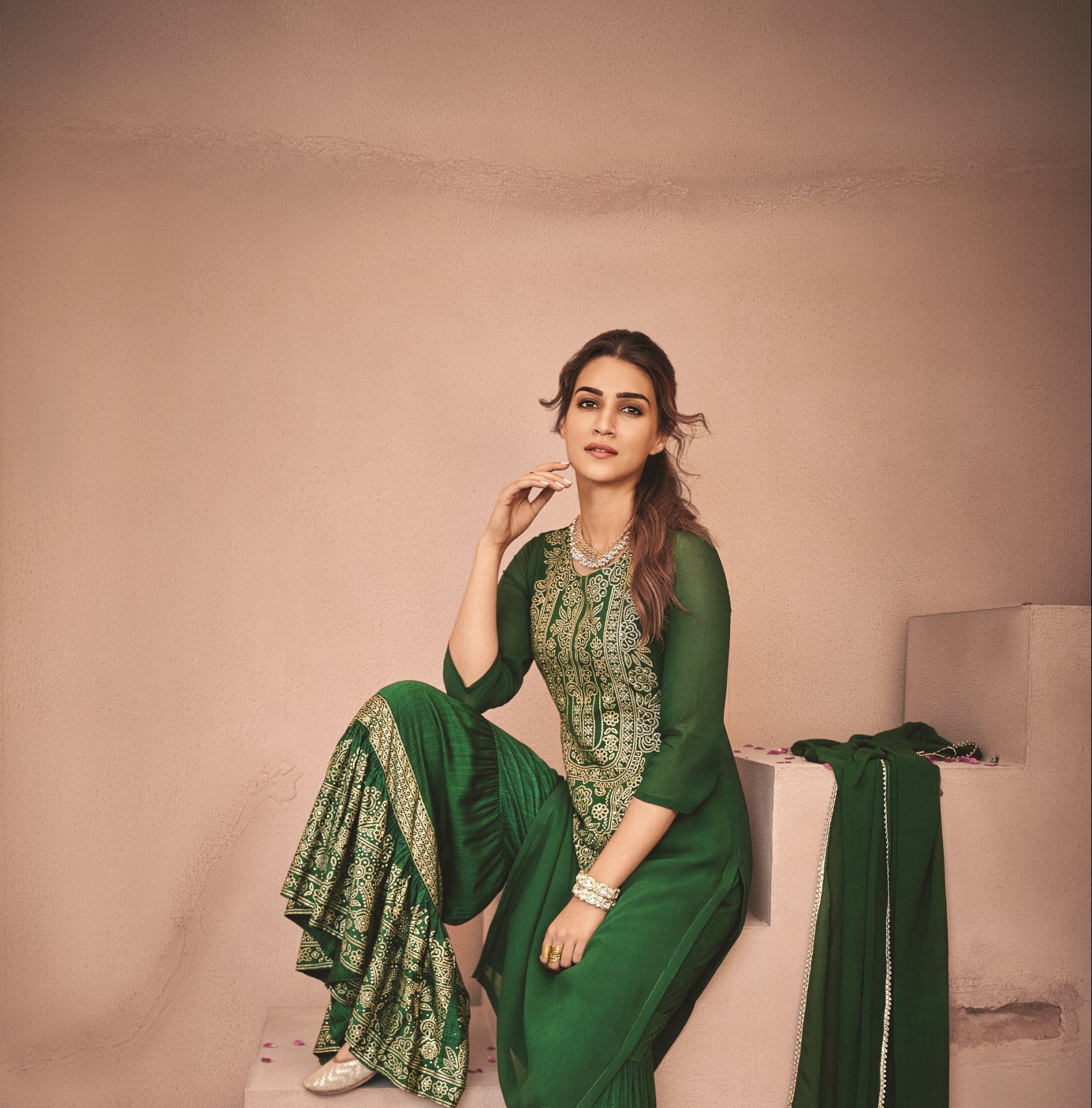 biba kriti sanon green dress BIBA unveils ad campaign celebrating Indian heritage ft Kriti Sanon