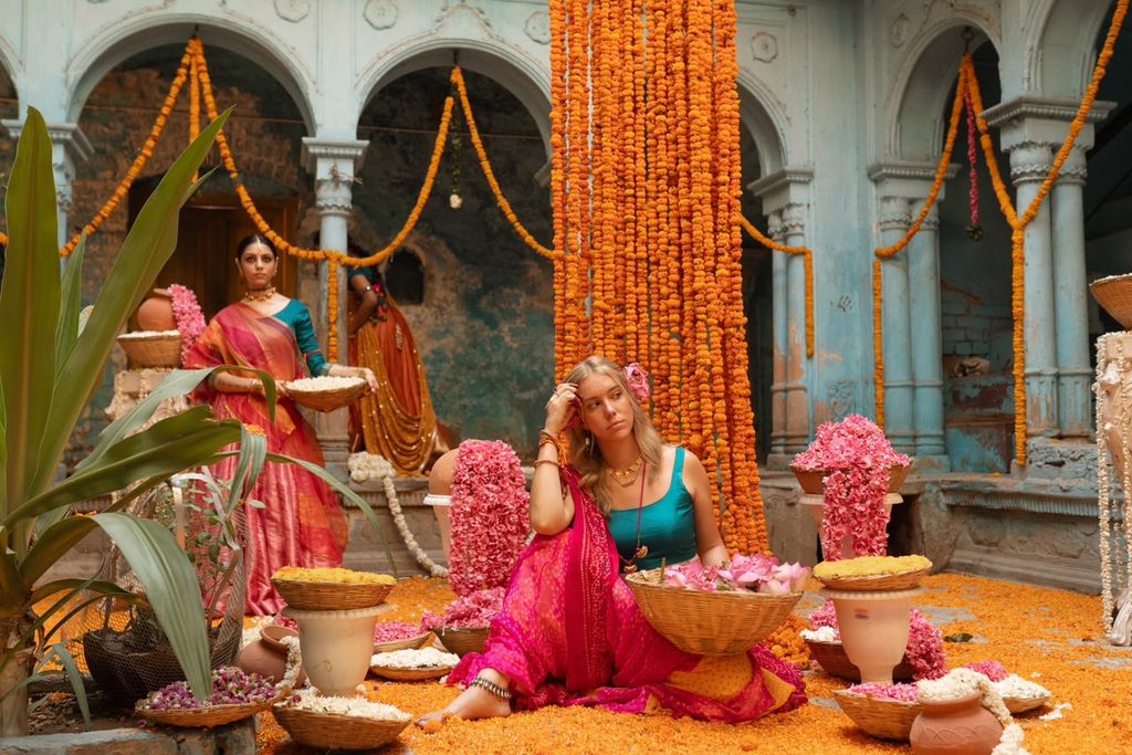 Premanjali Das in Vrindavan during the I'm Not Afraid music video shoot