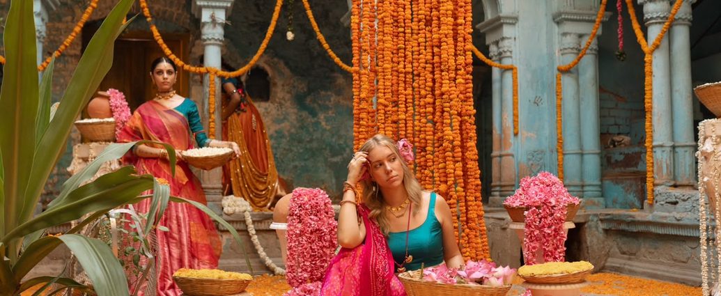 Premanjali Das in Vrindavan during the I'm Not Afraid music video shoot